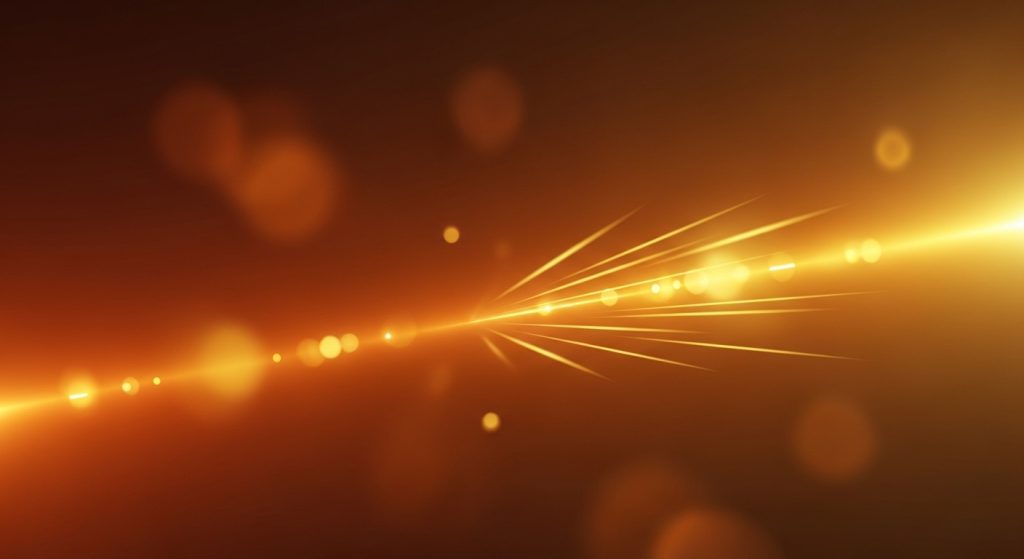 A minimal abstract background with warm tones and subtle light flares, suggesting movement and warmth.