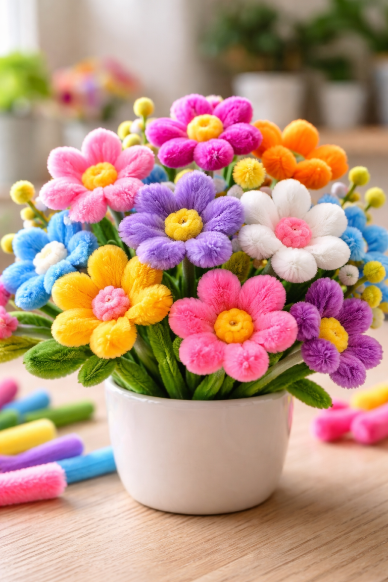 Pipe Cleaner Flowers Step by Step Guide for Easy DIY Crafts