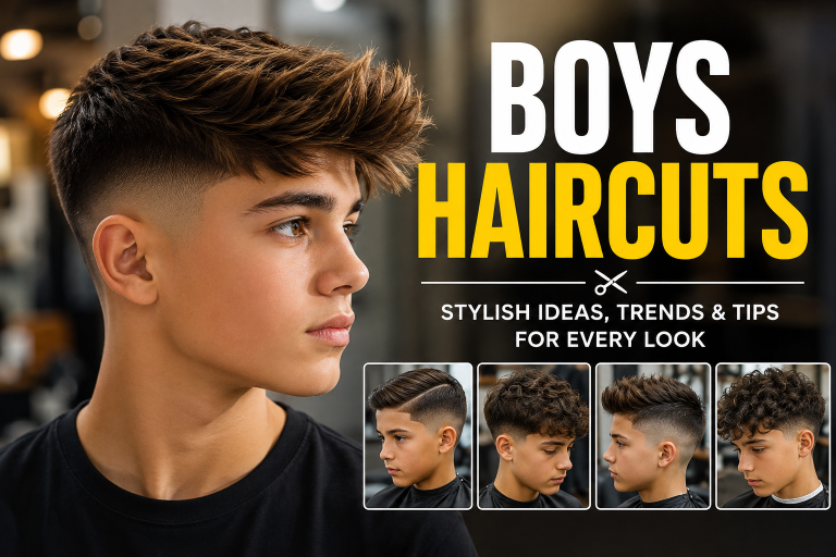 Stylish modern boys haircuts featuring trendy fades, textured layers, and fashionable hairstyles for confident everyday looks