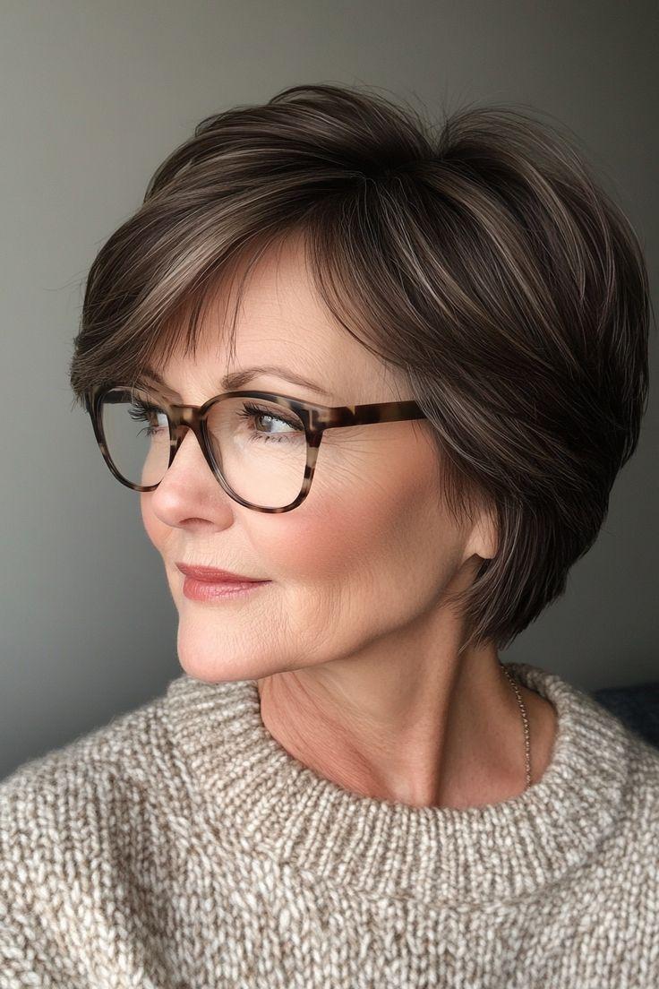 A stylish feature image showcasing elegant short hairstyles for women over 50, including layered bobs, soft pixie cuts, silver hair inspiration, and modern textured hairstyles. The mature beauty aesthetic highlights confidence, healthy hair, natural volume, and timeless fashion for sophisticated women.
