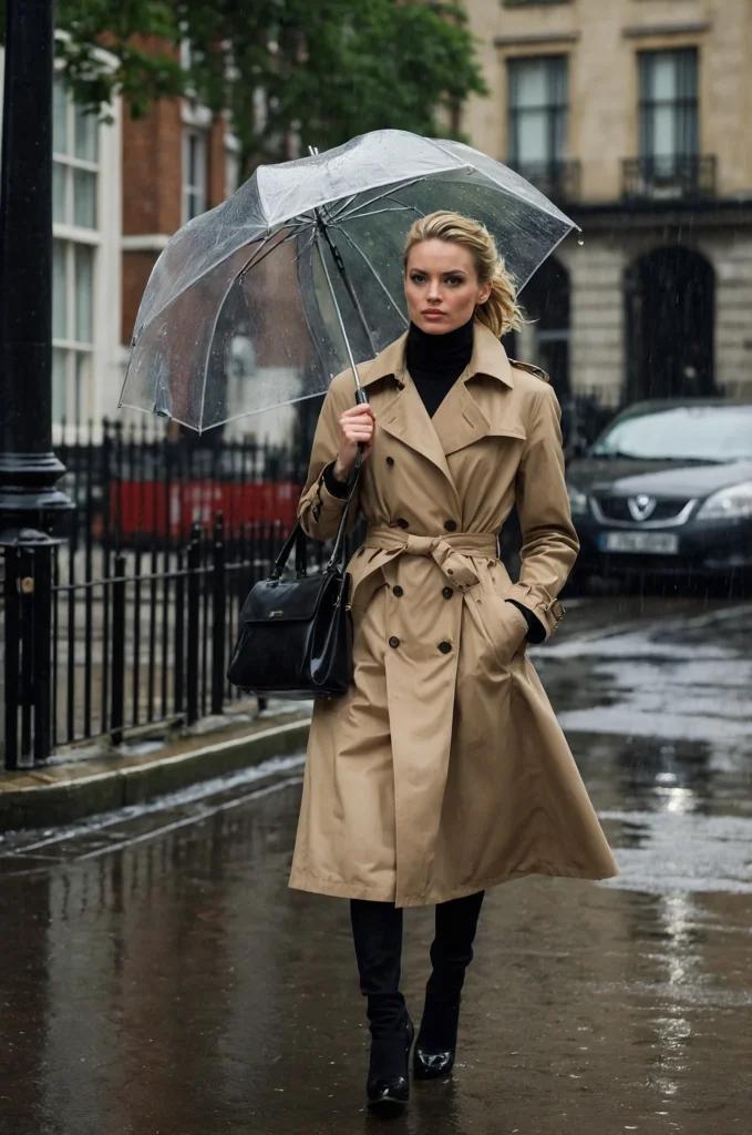 Rainy days don't have to ruin your style. The right rainy weather outfits help you stay comfortable while looking fashionable. From waterproof trench coats to stylish ankle boots, modern rainy-day fashion combines practicality with elegance.