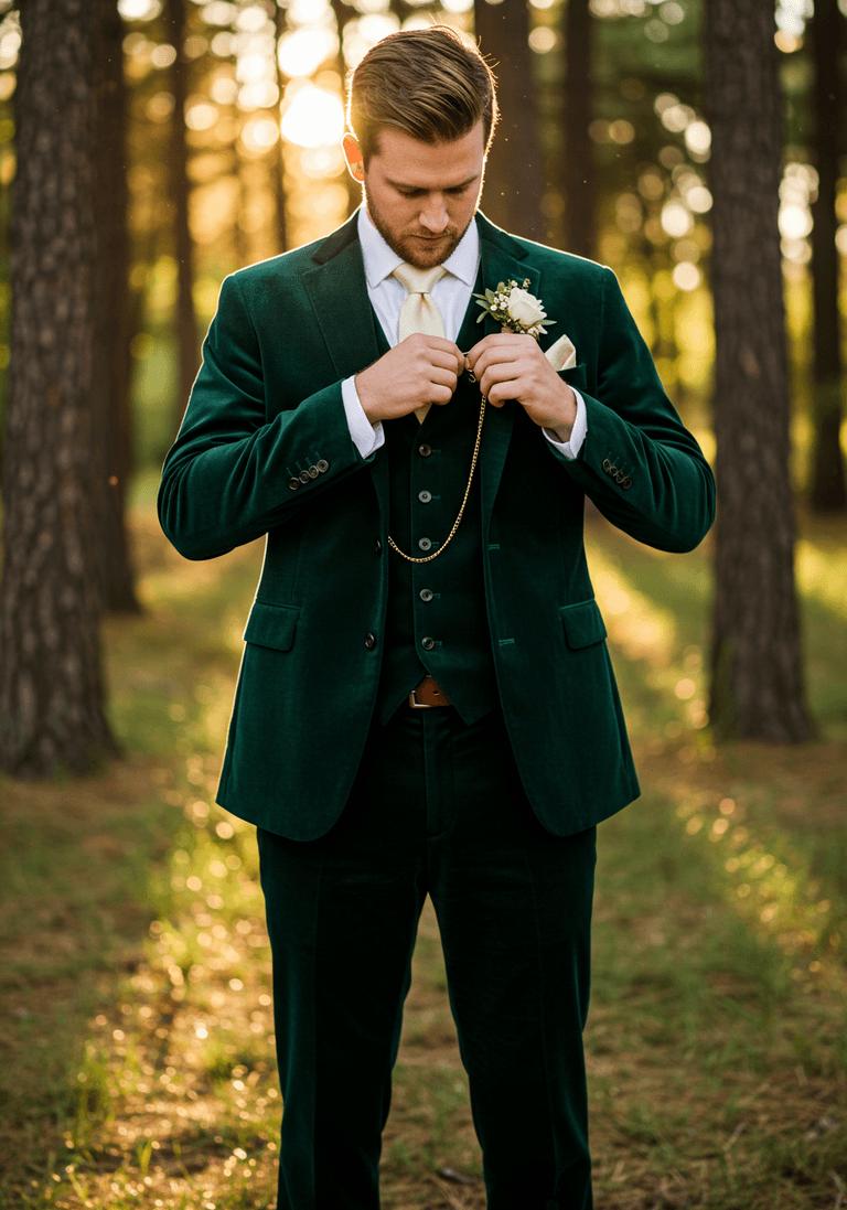 27 Green Groom Attire Inspirations for Every Wedding Theme and Season