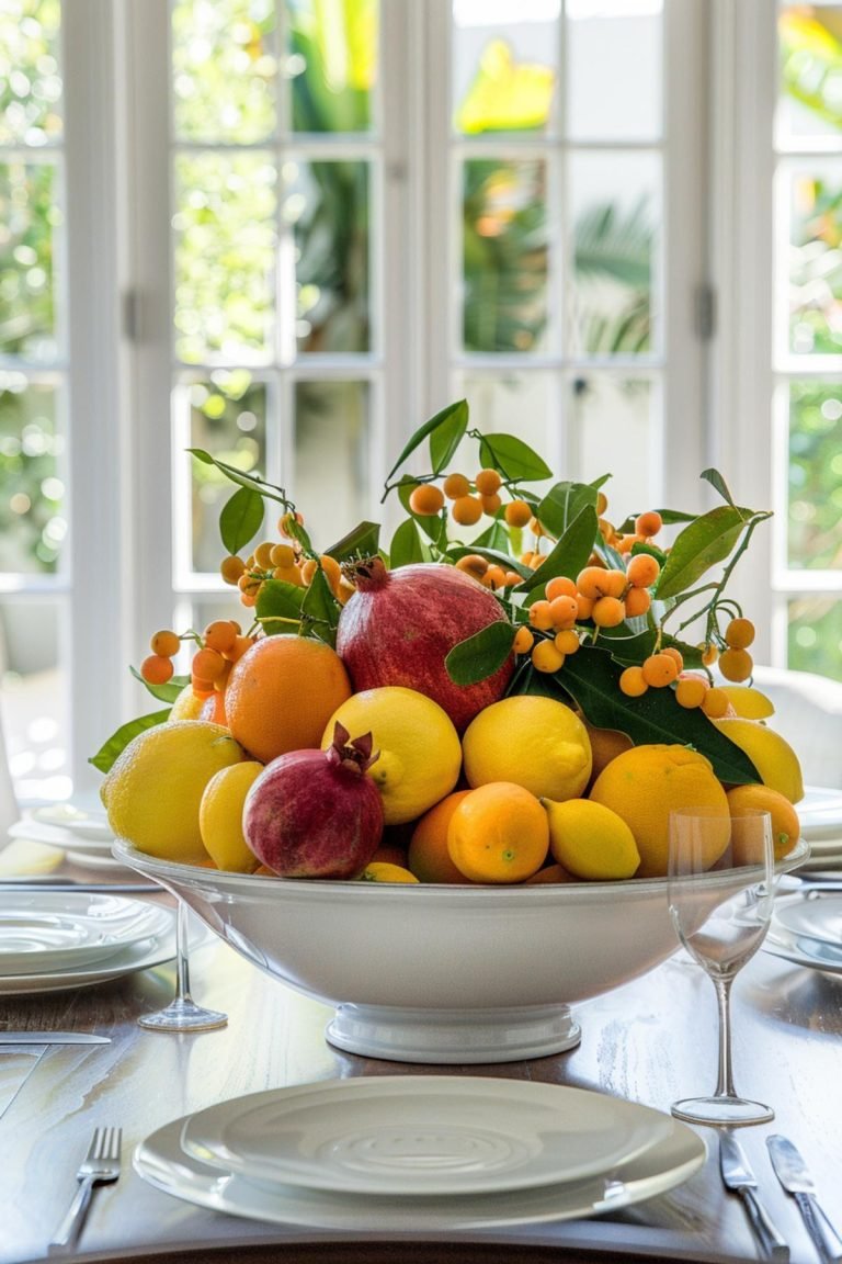Peaches, Oranges, Figs and Grapes