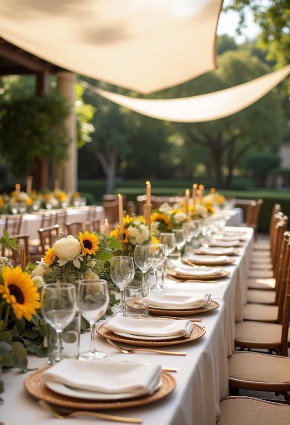 breathable linen table styling