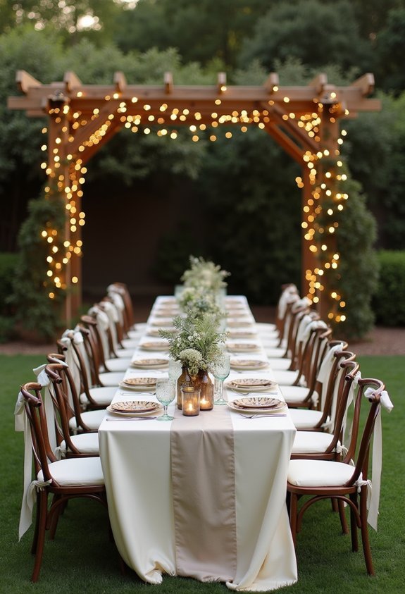cohesive backyard wedding palette