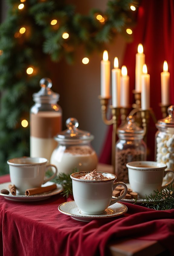 cozy hot cocoa bar station