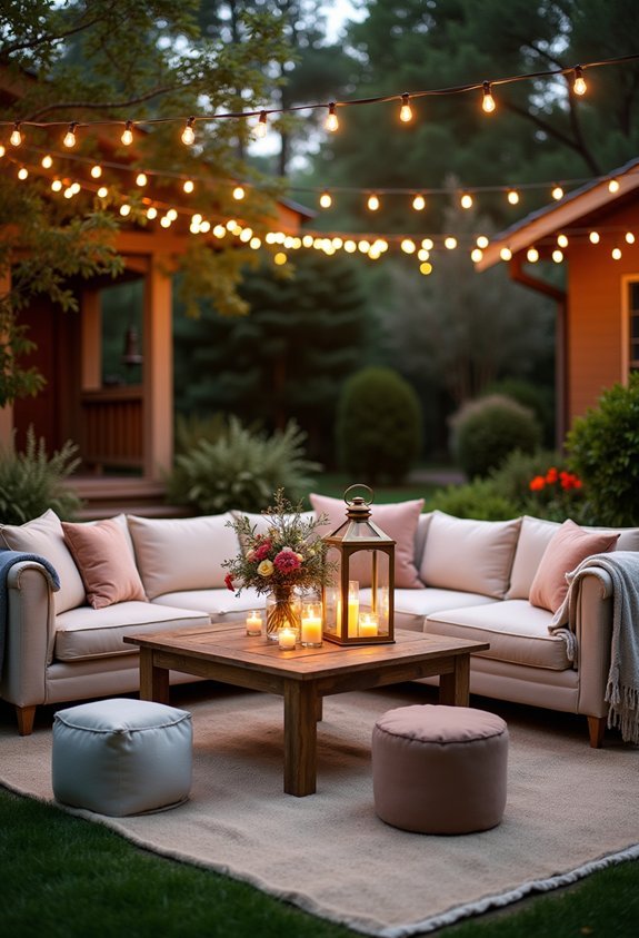cozy thrifted lounge seating
