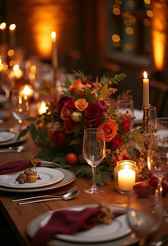 17 Cozy Fall Wedding Reception Ideas With Rich Colors and Autumn Magic 16 fall escort cards display details