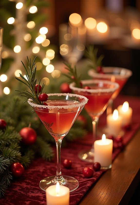 festive signature christmas wedding drinks