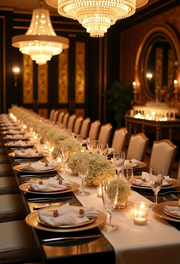 15 Stunning Art Deco Wedding Reception Ideas for a 1920s Great Gatsby Party 9 glamorous 1920s wedding cocktail menu
