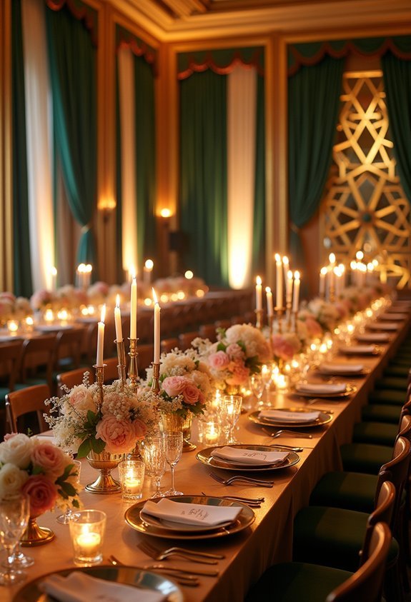 19 Gorgeous Vintage Wedding Reception Themes That Look Like a Fairytale 8 jazz age glamour reception