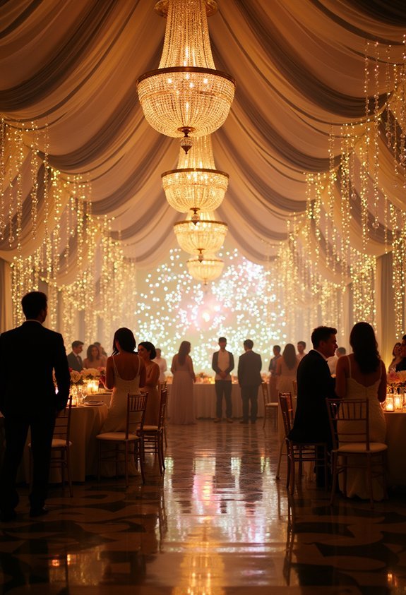 layered sparkle venue lighting