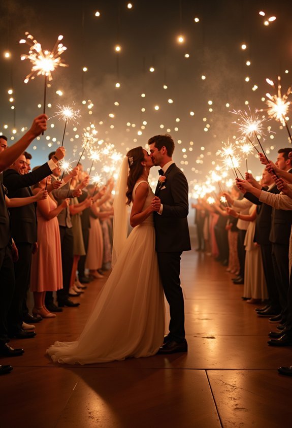 midnight confetti sparkler exit