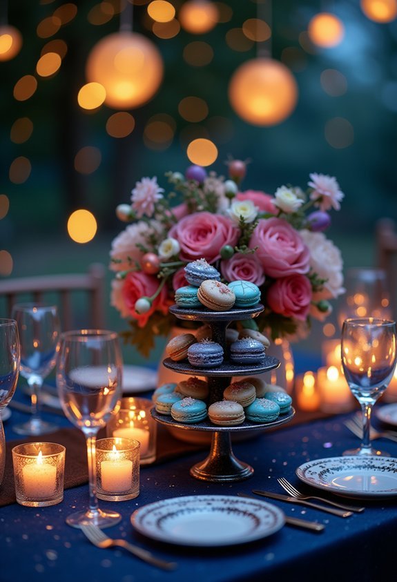midnight dessert constellations table