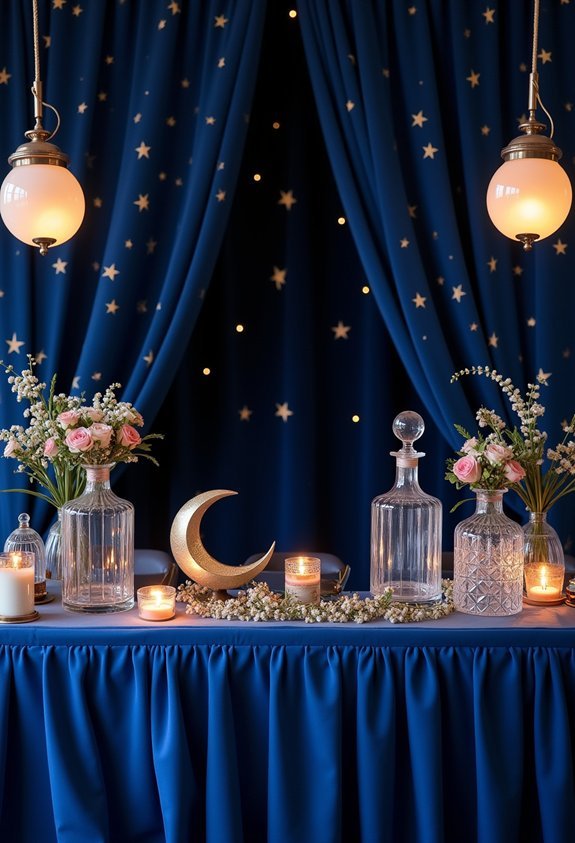 moonlit bar decor accents