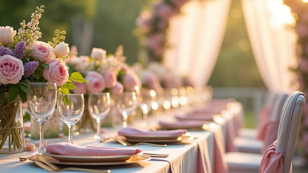 pastel bloom wedding reception ideas