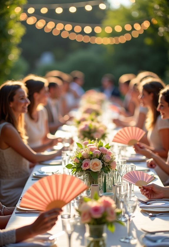 personalized hand fans for guests