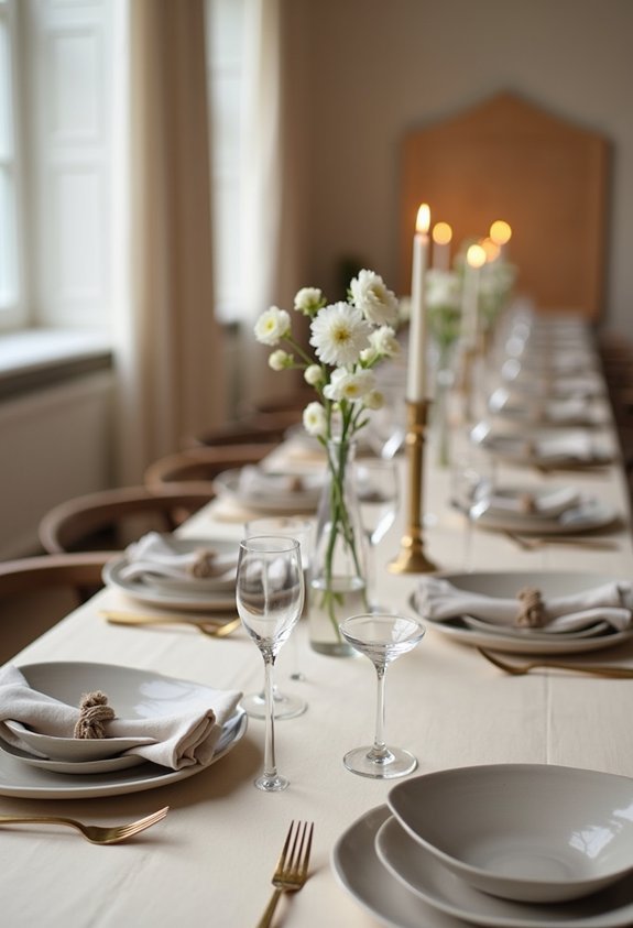 refined minimal place settings