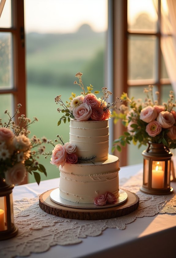rustic garden fairytale cake