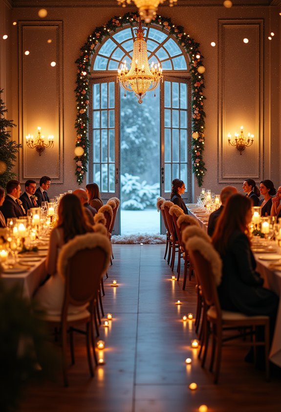 19 Breathtaking Winter Wedding Reception Ideas for a Magical Cozy Celebration 18 safe biodegradable indoor flurries