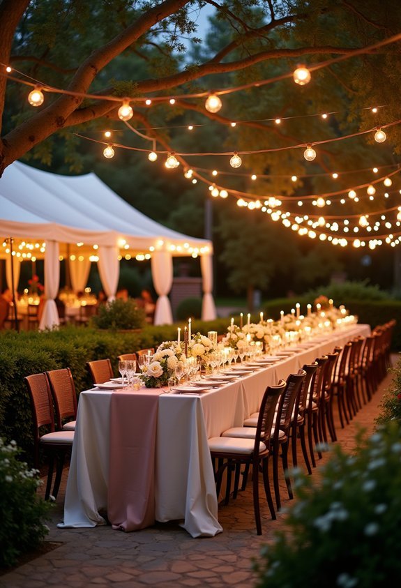 warm safe garden string lighting