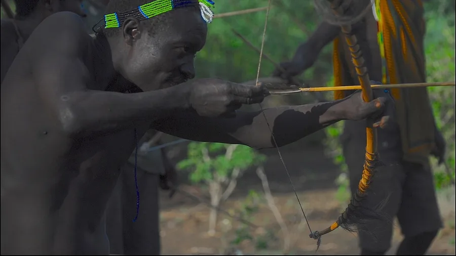 Hadza Hunter-Gatherers Forage Without Permanent Shelters or Property