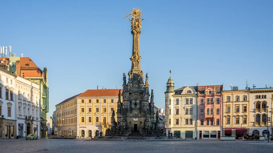Olomouc, Czechia: Holy Trinity Column and Quiet Squares