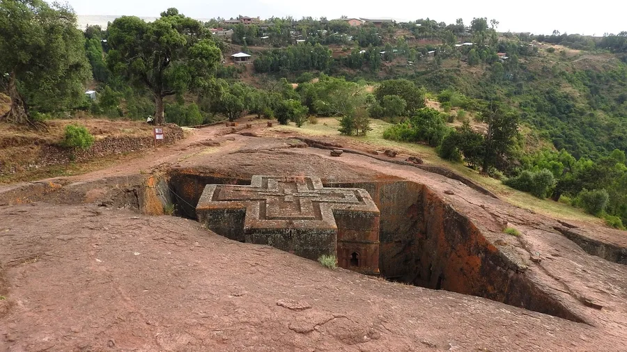 Towns Built Entirely Underground 10 Lalibela Subterranean Monastic Quarters